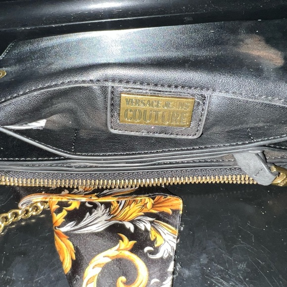 Versace Jeans Couture Black and Gold Clutch - Picture 1 of 11